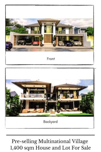 1,400 Sqm Pre-Selling Multinational Village Paranaque Modern Mansion For Sale with Swimming Pool & Garden