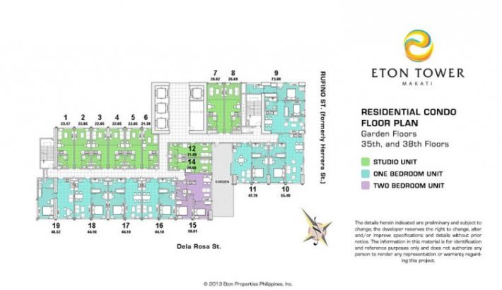 Eton Tower Makati 2 Bedroom 50 Sqm Condo For Sale In Metro