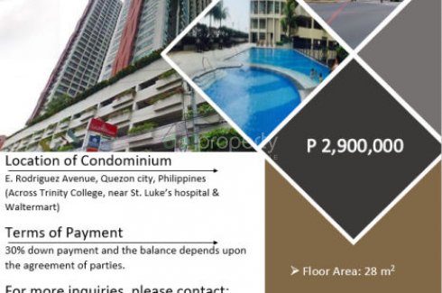 Condo In E Rodriguez Metro Manila 2 900 000 Dot Property