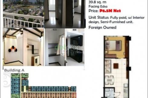1 Bedroom Condo For Sale In Shell Residences Pasay Metro Manila