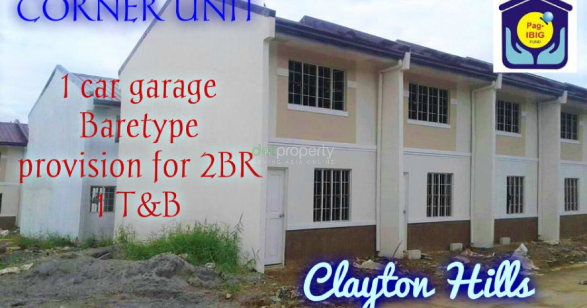 Car Garage Townhouse For Sale Clayton Hills San Mateo Rizal