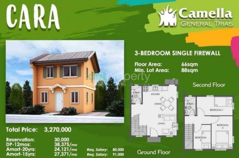 3 Bedroom House For Sale In Camella Vita San Francisco Cavite