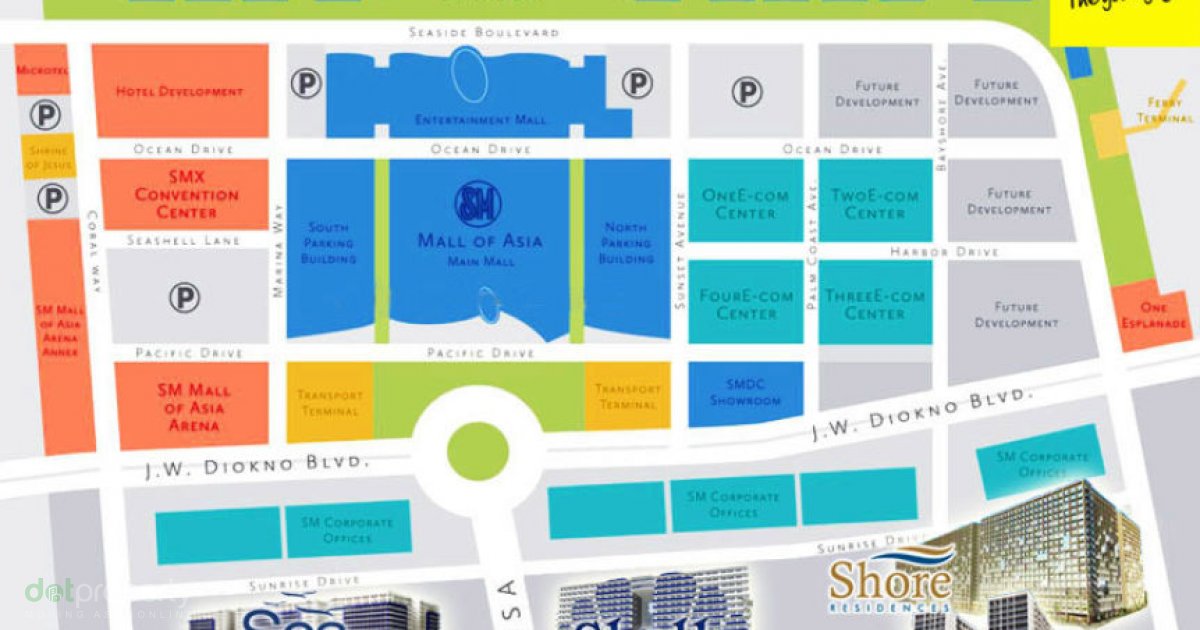 Sm Moa Map Directory Moa Complex Shore 2 Residences. 📌 Condo For Sale In Metro Manila | Dot  Property