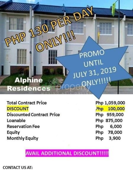 Preselling Project Of Apec Homes Here In Pampanga Reserved Now To Avail Big Big Discount Townhouse For Sale In Pampanga Dot Property
